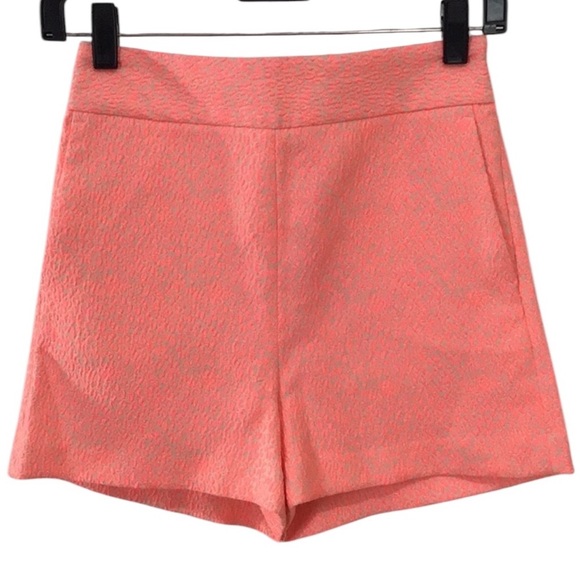 Express Neon Animal Print High Waisted Shorts Size 00 NEW - Picture 1 of 5